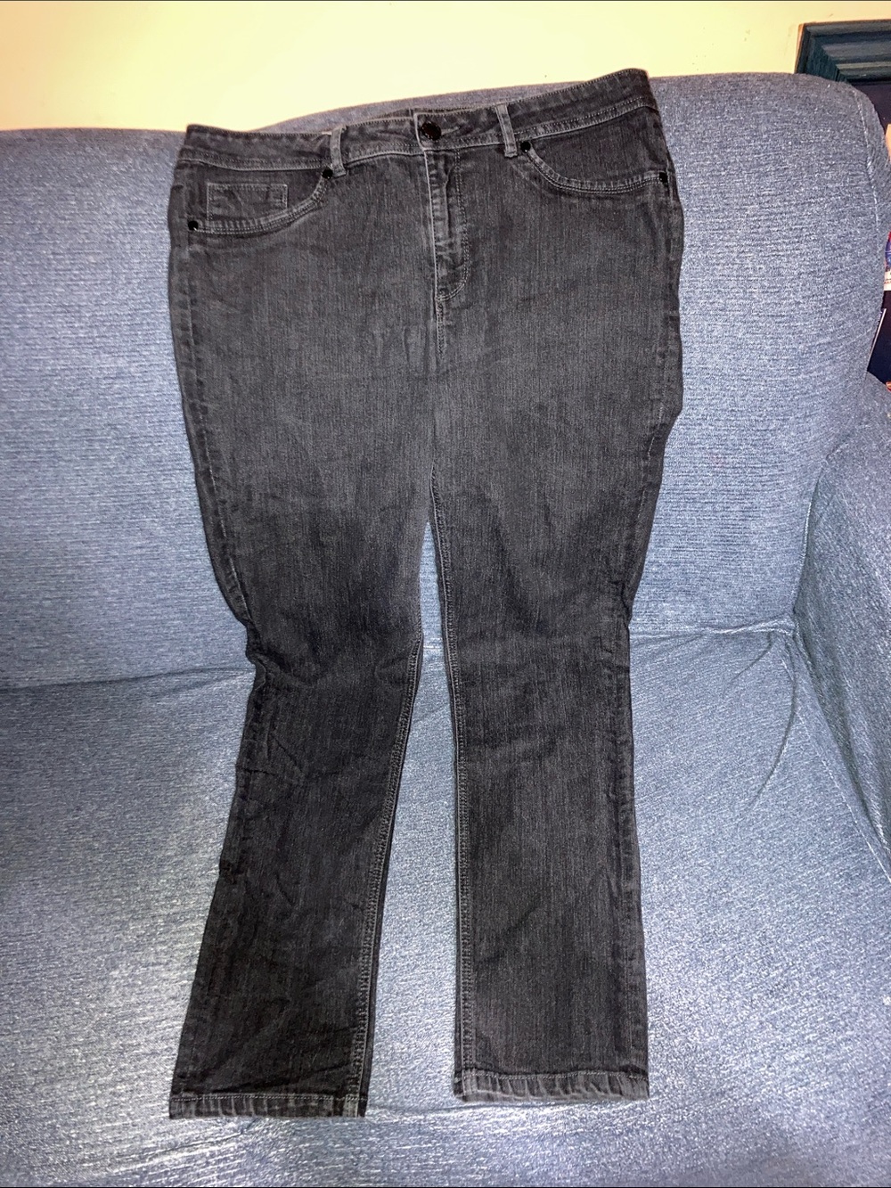 Denver Hayes Black Straight-Leg Jeans